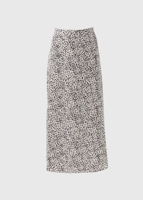 White Spot Print Midi Skirt - 8 Image 5