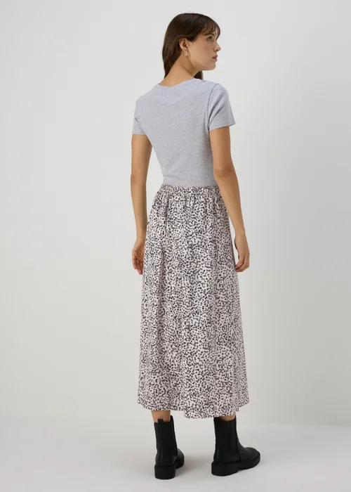 White Spot Print Midi Skirt - 8 Image 2