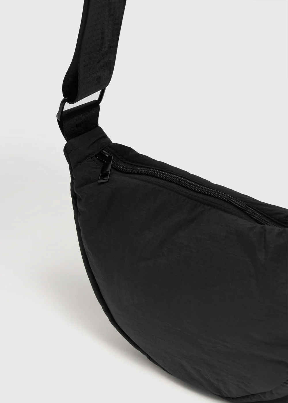 Black Cross Body Moon Bag - One Size Image 4