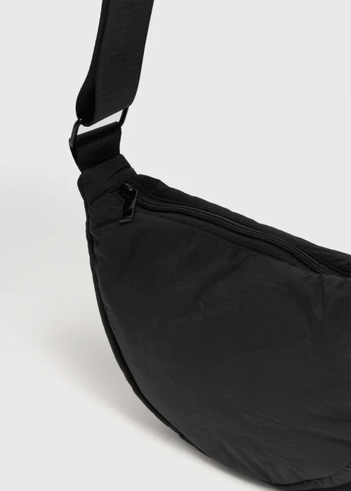 Black Cross Body Moon Bag - One Size Image 4