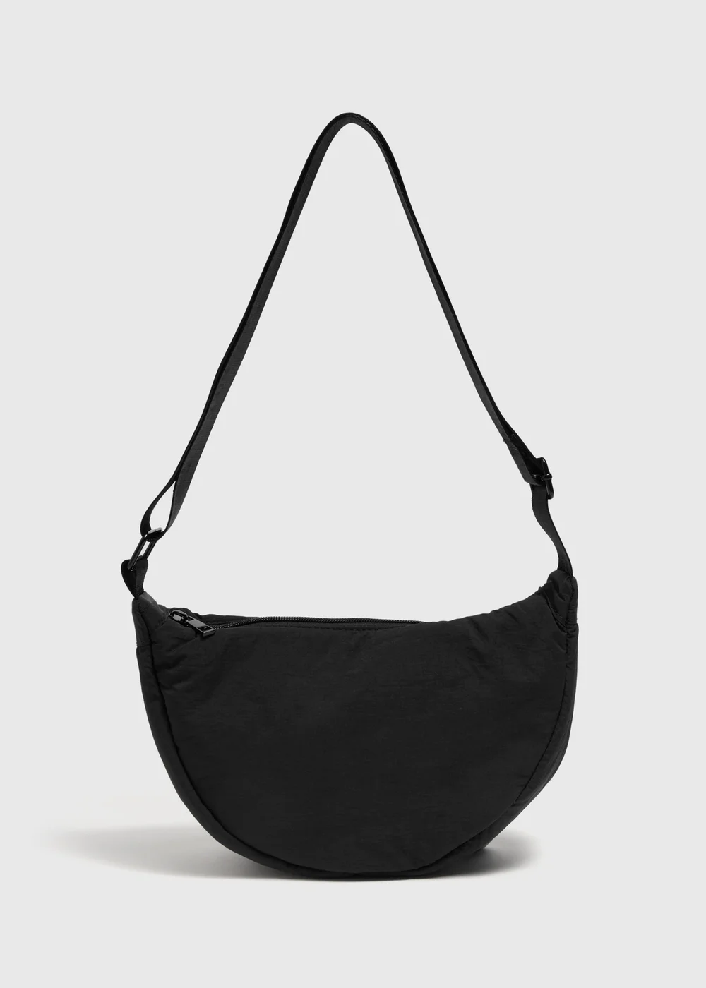Black Cross Body Moon Bag - One Size Image 3