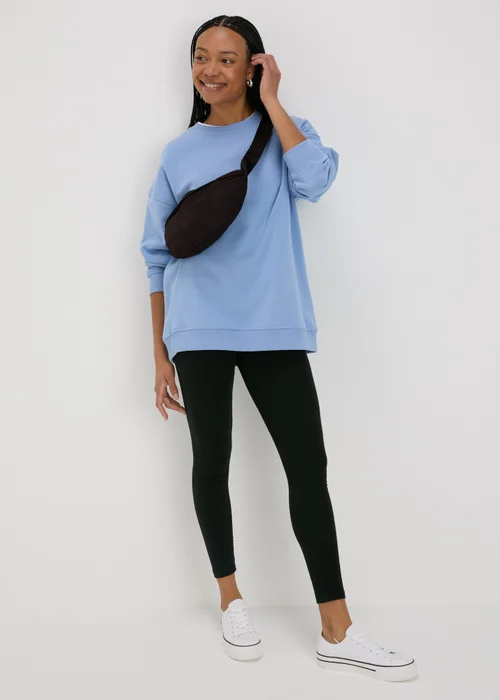 Black Quilted Chest Bag - One Size Image 2