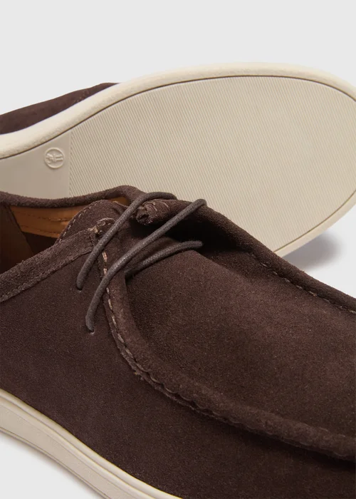 Chocolate Suede Lace Loafers - Size 6 Image 2