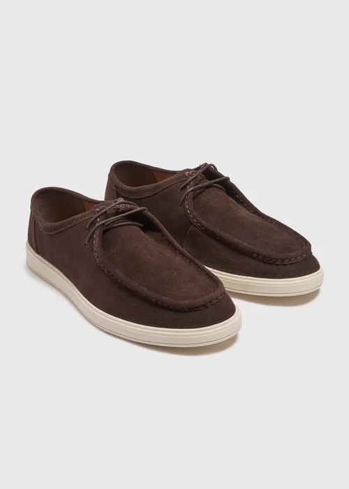 Chocolate Suede Lace Loafers - Size 6 Image 1