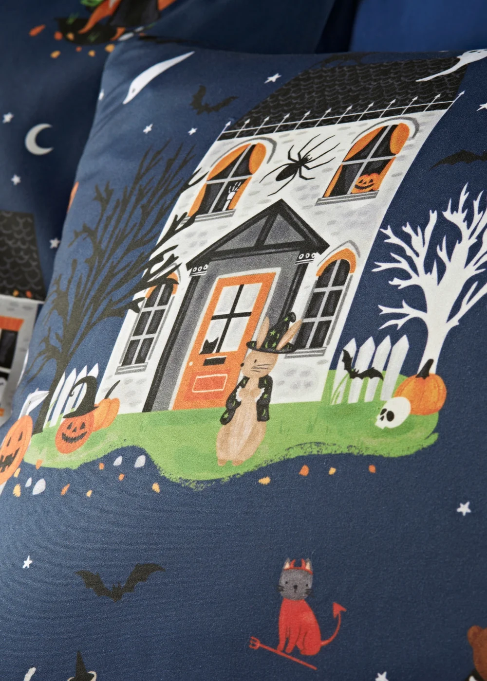 Halloween Haunted House Reversible Duvet Set - Single Image 2