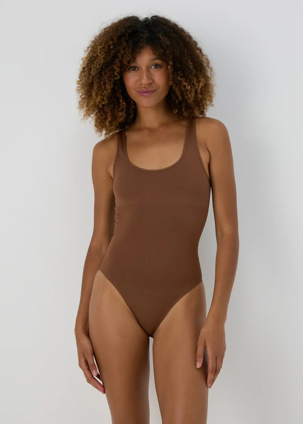 Brown Seamless Shapewear Bodysuit - Small Image 2