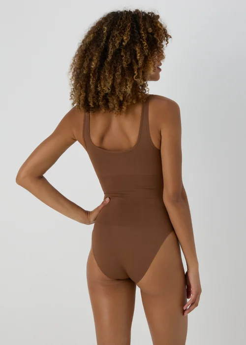 Brown Seamless Shapewear Bodysuit - Small Image 3