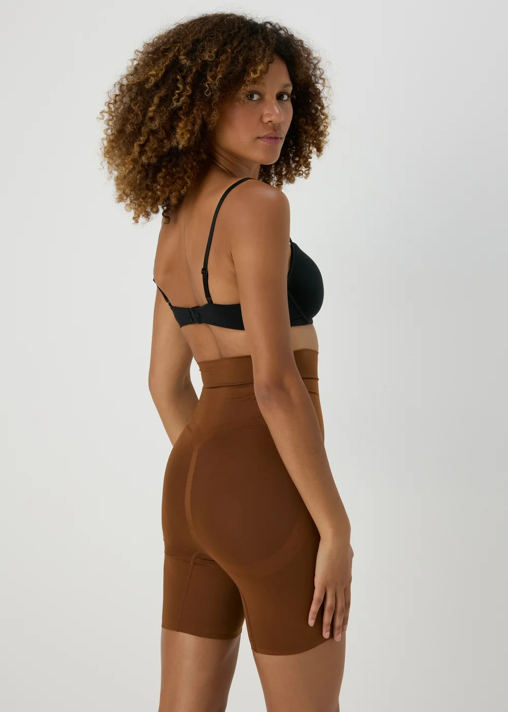 Brown Seamless Shapewear Shorts - Small Image 3