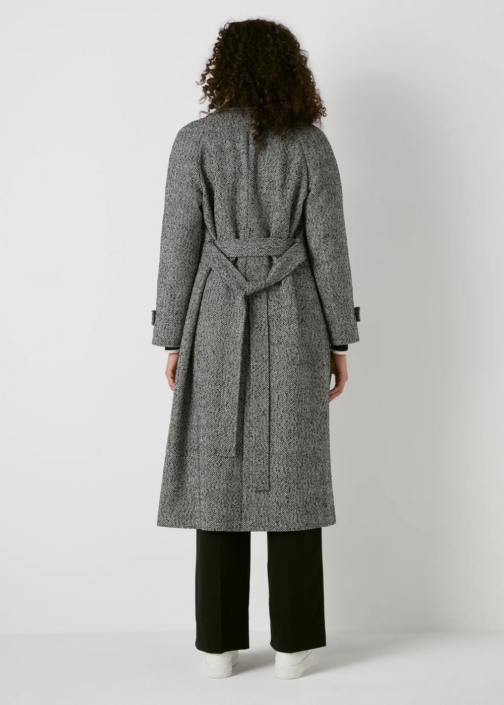Black & White Trench Coat - 8 Image 2