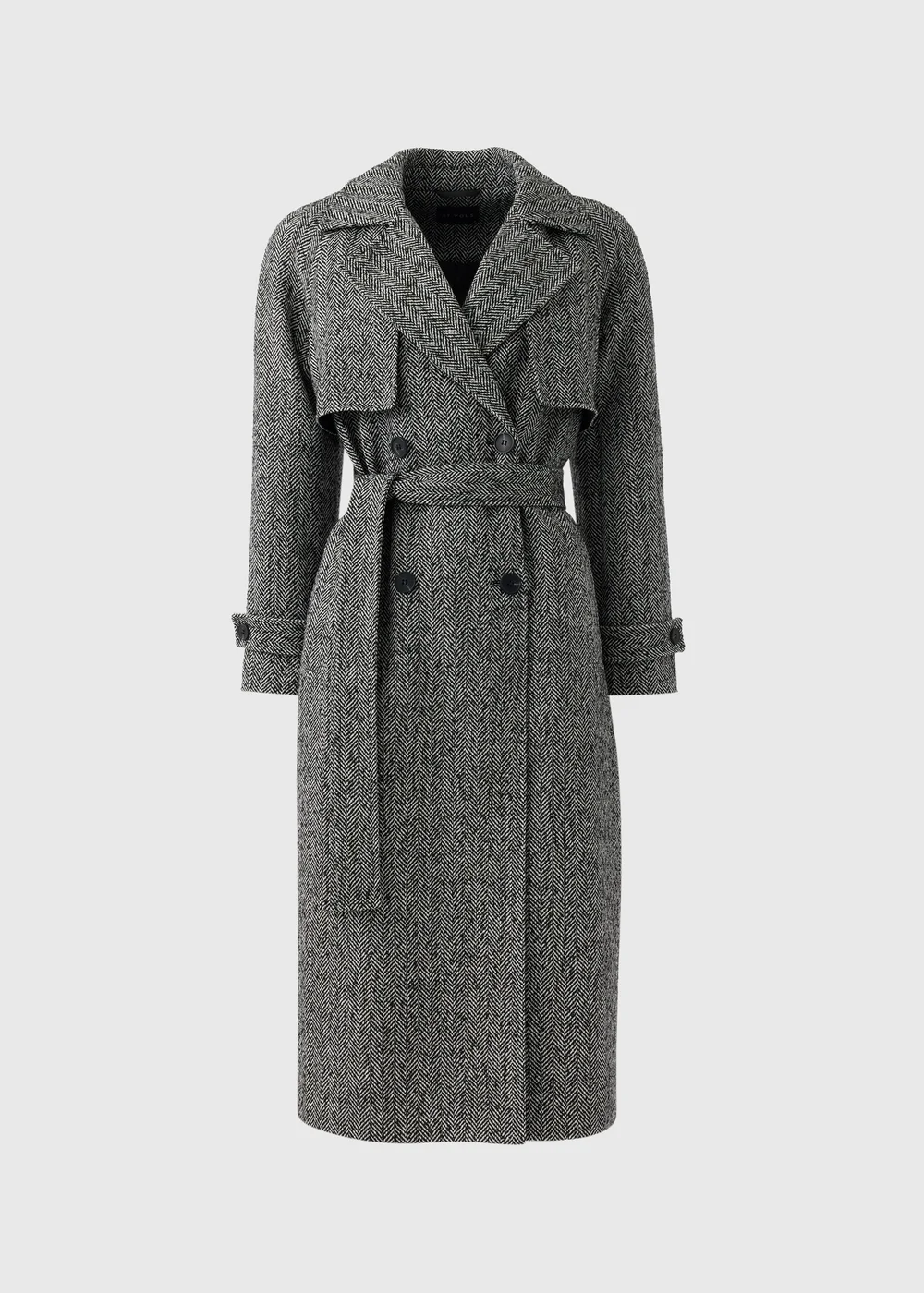 Black & White Trench Coat - 8 Image 4