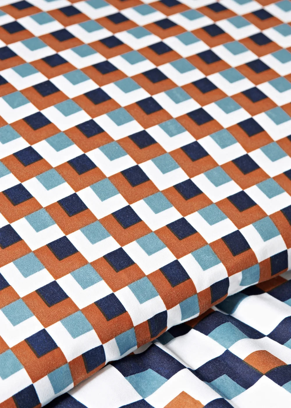 Navy Geometric Duvet Set - Single Image 3
