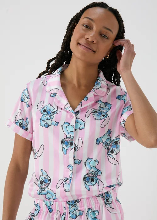 Disney Stitch Pink Pyjama Set - Size 8 Image 3