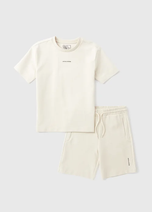 Boys Stone Oversized T-Shirt & Shorts Set (7-15yrs) - Age 7 Years Image 1