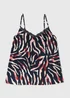 Navy Animal Print Cami Pyjama Top - Extra small Image 4