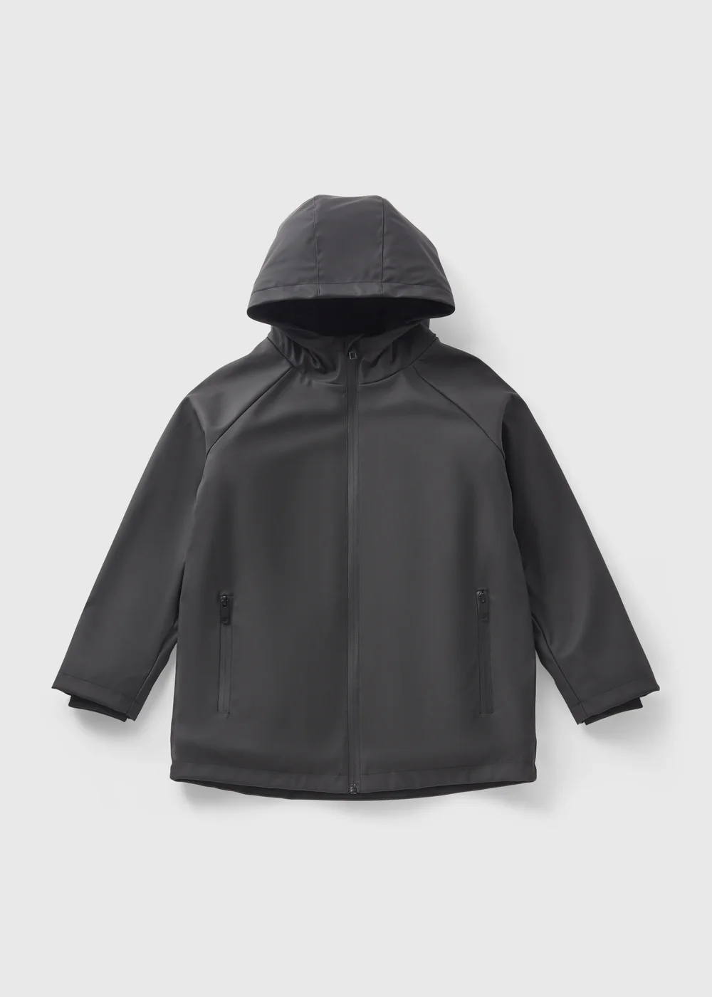 Boys Black PU Raincoat (7-15yrs) - 7 Yrs Image 1