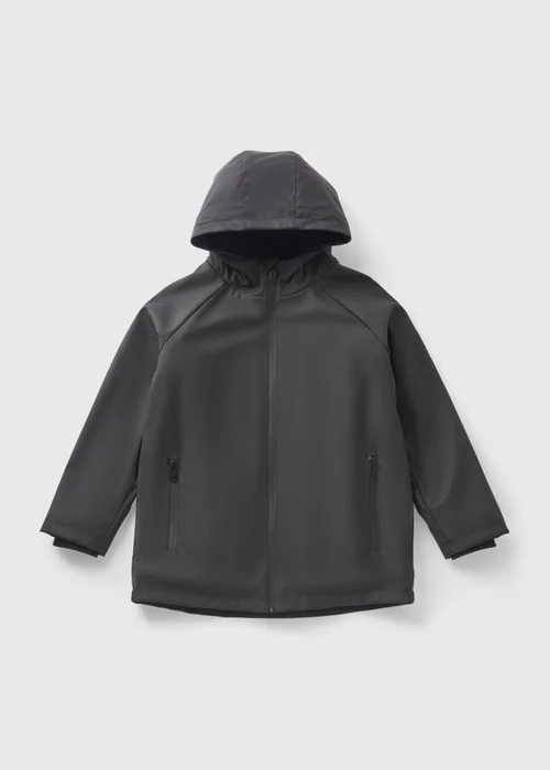 Boys Black PU Raincoat (7-15yrs) - 7 Yrs Image 1