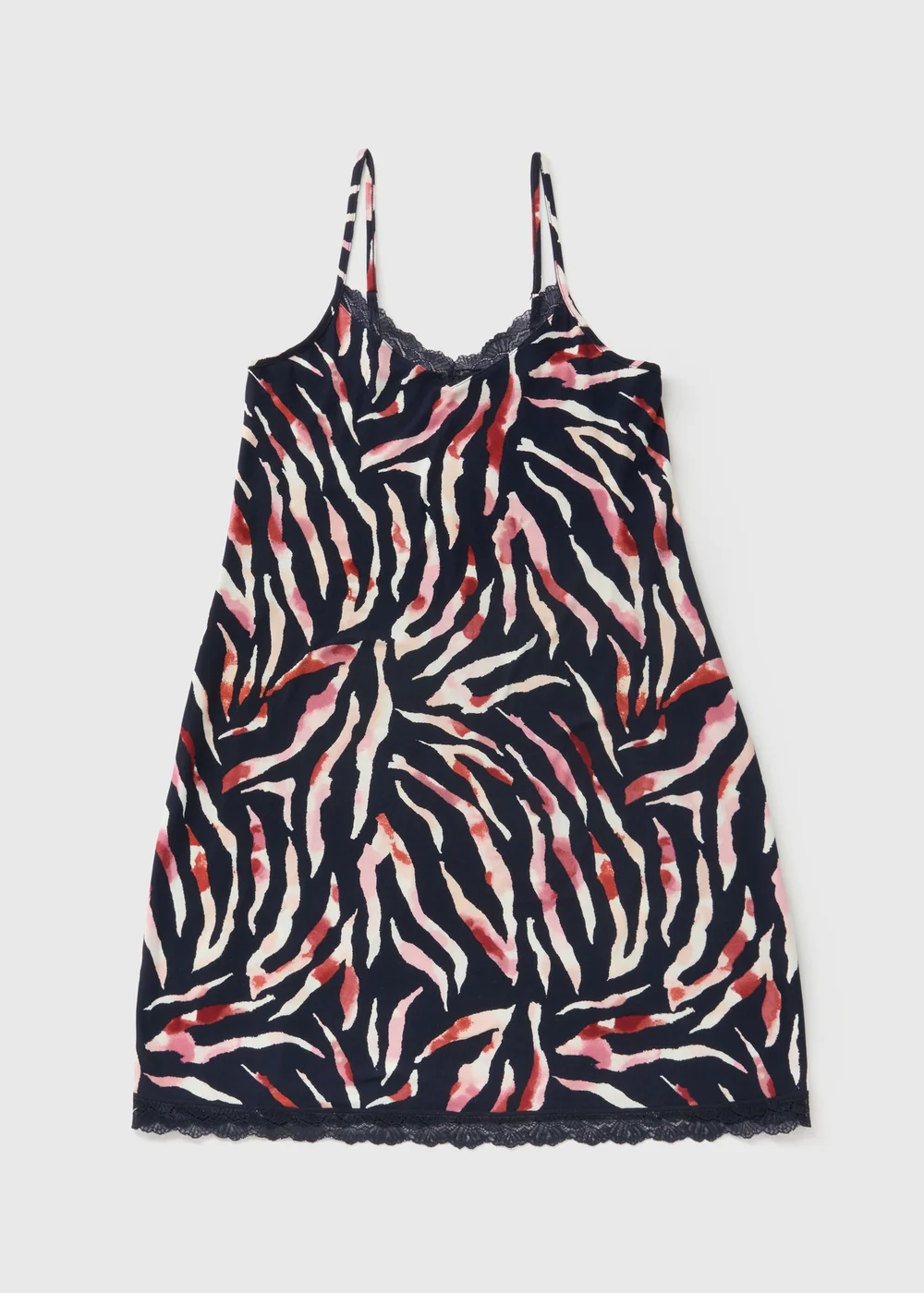 Navy Animal Print Chemise Nightie - Small Image 4