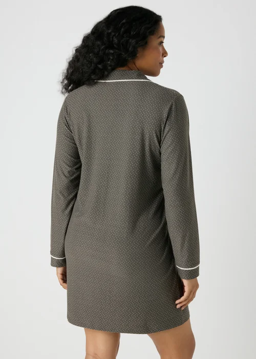 Black Spot Piped Nightie - Extra small Image 2