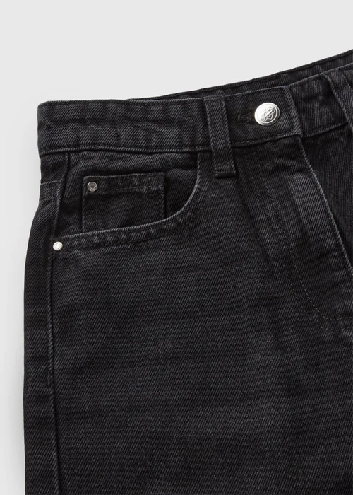 Girls Black Wide Leg Jeans (7-15yrs) - Age 7 Years Image 2