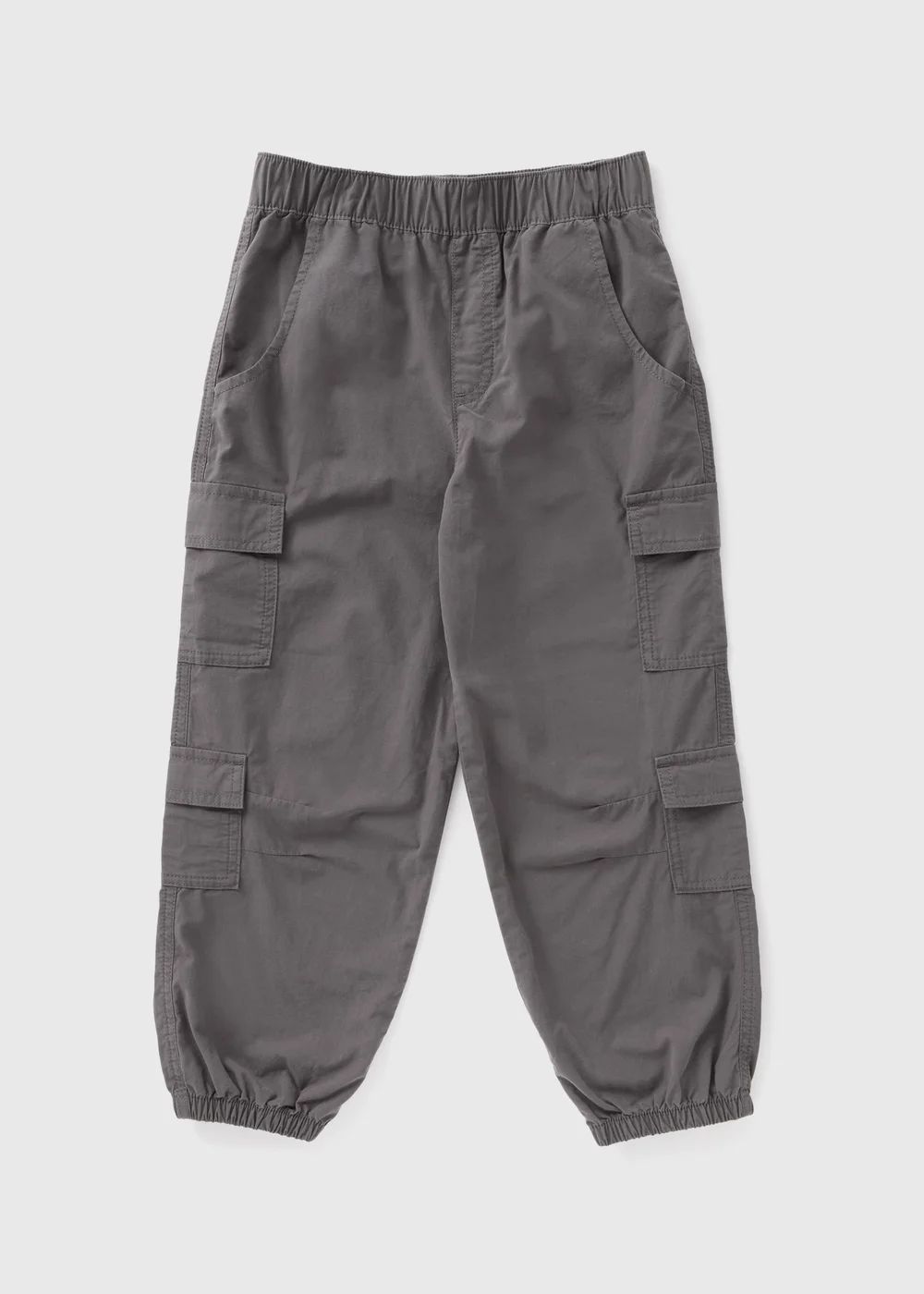 Girls Charcoal Cargo Trousers (7-15yrs) - Age 10 Years Image 1