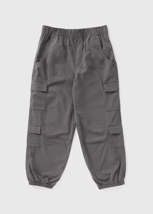 Girls Charcoal Cargo Trousers (7-15yrs) - Age 10 Years Image 1