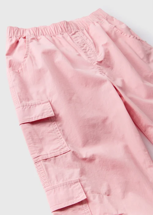 Girls Pink Parachute Trousers (7-15yrs) - 8 Yrs Image 2