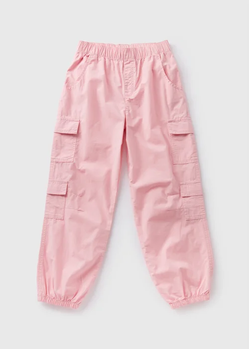Girls Pink Parachute Trousers (7-15yrs) - 8 Yrs Image 1