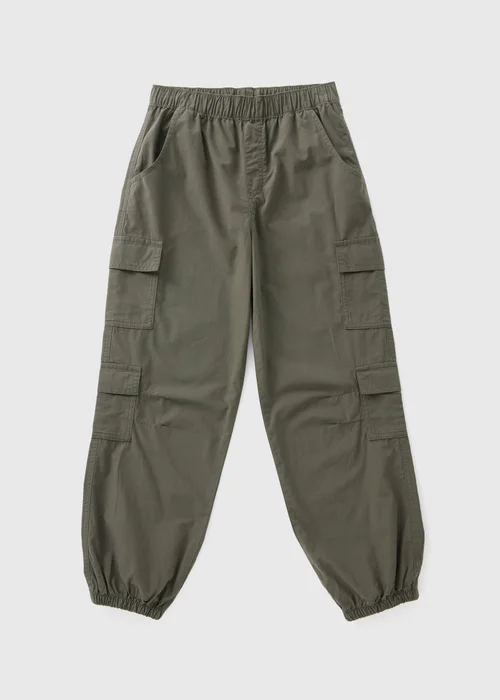 Girls Khaki Cargo Trousers (7-15yrs) - Age 7 Years Image 1