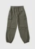 Girls Khaki Cargo Trousers (7-15yrs) - Age 7 Years Image 1