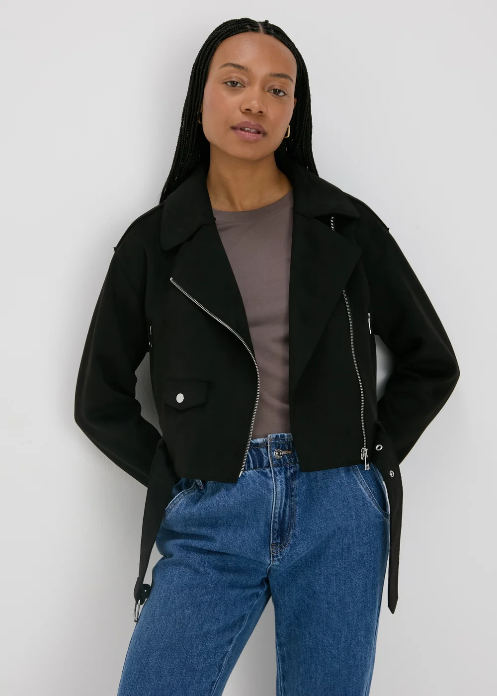 Black Suede Biker Jacket - 8 Image 1