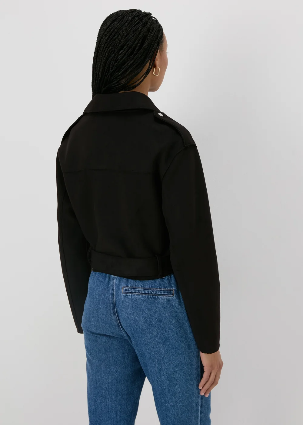 Black Suede Biker Jacket - 8 Image 2