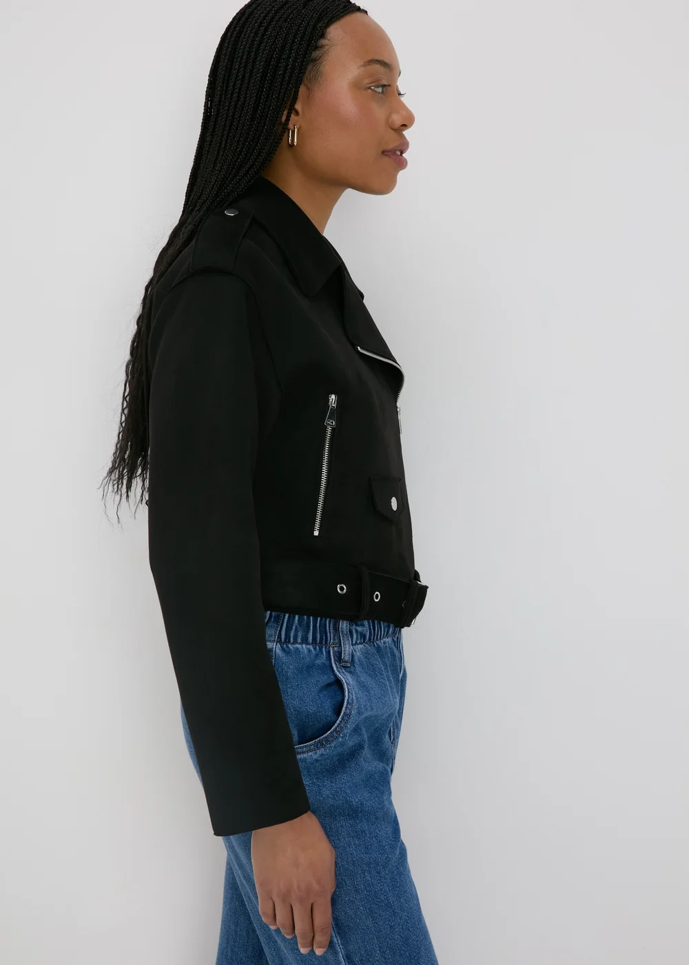 Black Suede Biker Jacket - 8 Image 3