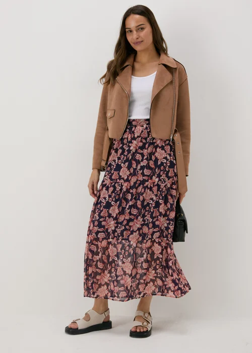 Stone Suede Biker Jacket - 14 Image 4