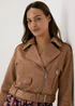 Stone Suede Biker Jacket - 14 Image 3