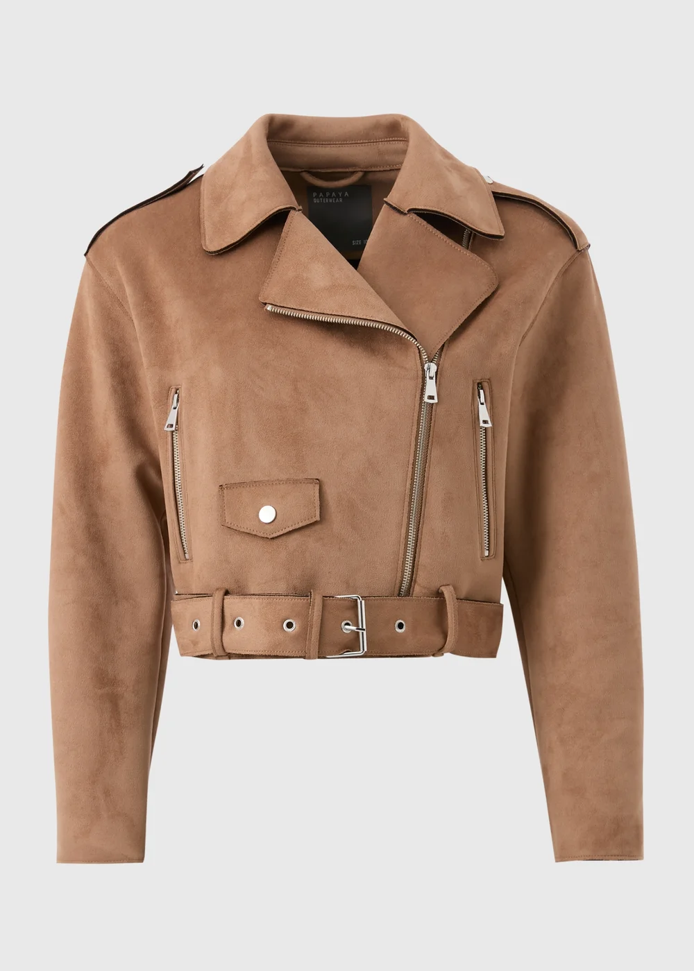 Stone Suede Biker Jacket - 14 Image 5