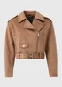 Stone Suede Biker Jacket - 14 Image 5