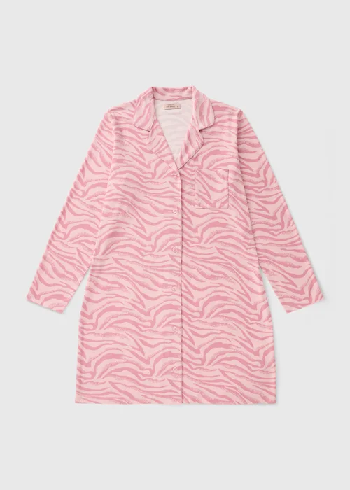 Pink Zebra Shirt Nightie - Extra small Image 3