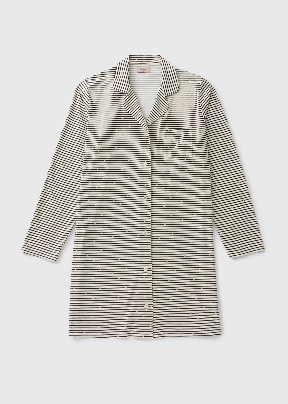 Grey Stripe Shirt Nightie - Extra small Image 2