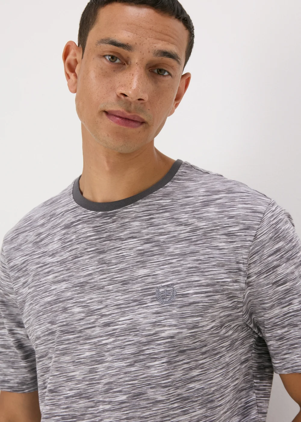 Grey Space Dye T-Shirt - S Image 3