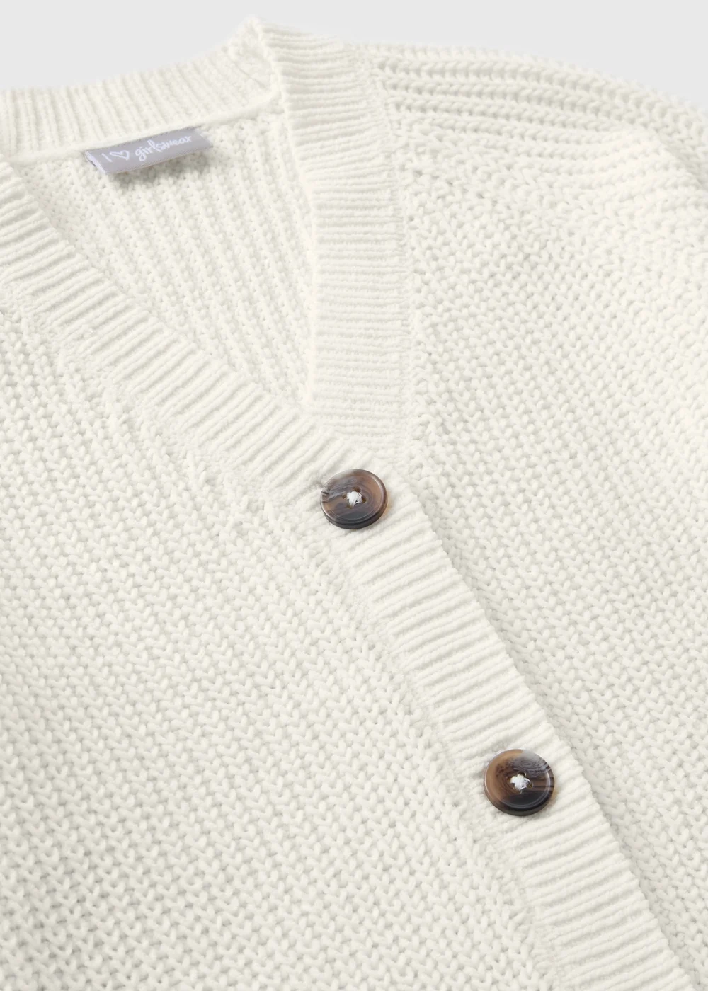 Girls Cream Knit Cardigan (7-15yrs) - 7 Yrs Image 2