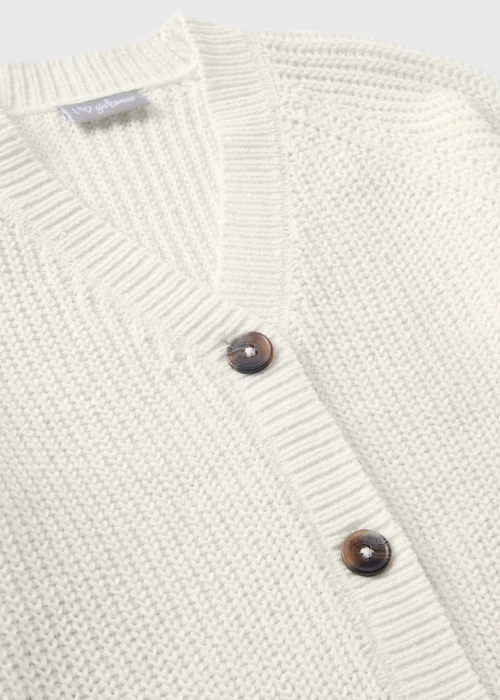 Girls Cream Knit Cardigan (7-15yrs) - 7 Yrs Image 2