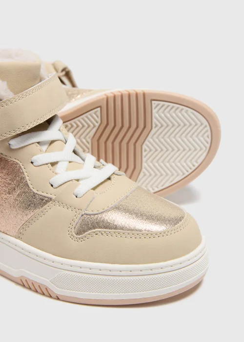 Girls Gold High Top Trainers (Younger 10-Older 5) - 1 Image 2
