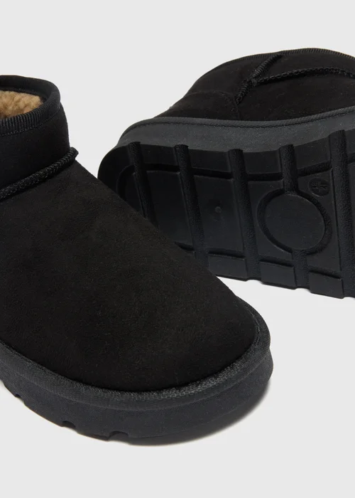 Girls Black Snug Boots (Younger 10-Older 5) - Size 1 Image 2