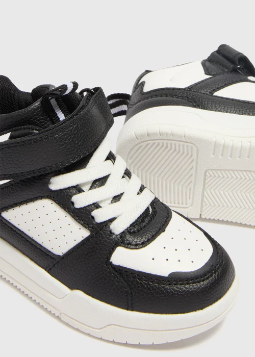 Boys Black High Top Trainers (Younger 4-11) - Size 4 Infants Image 2