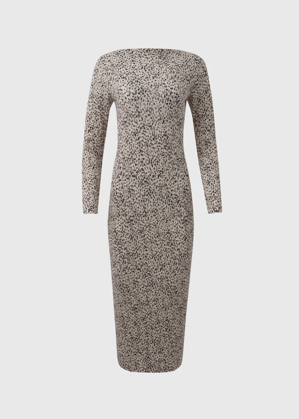 Cream Spot Print Plisse Midi Dress - 8 Image 5