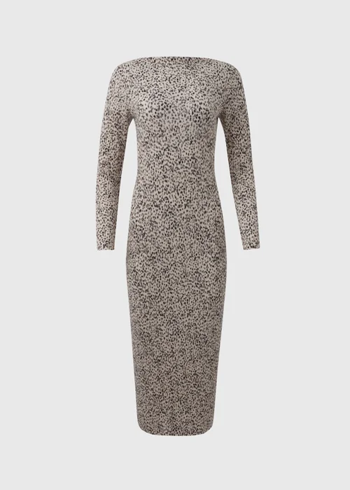 Cream Spot Print Plisse Midi Dress - 8 Image 5