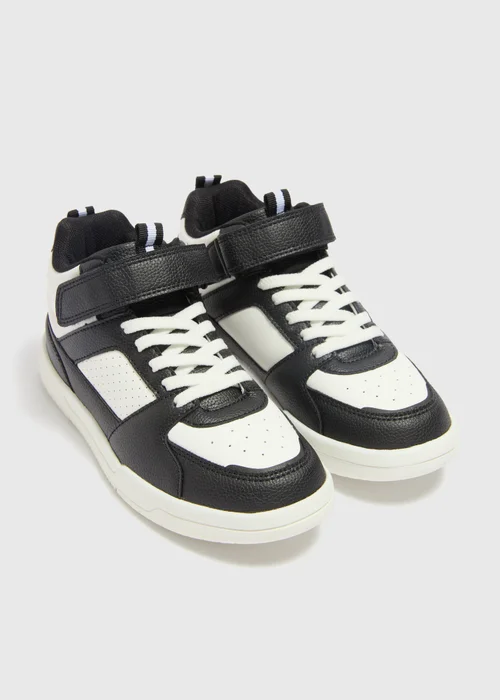 Boys Black High Top Trainers (Younger 10- Older 5) - Size 1 Image 1