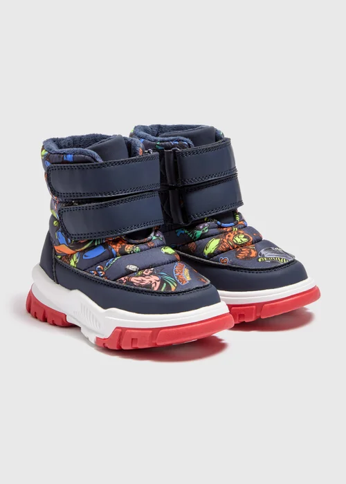 Marvel Boys Navy Snow Boots (Younger 4-12) - Size 4 Infants Image 1