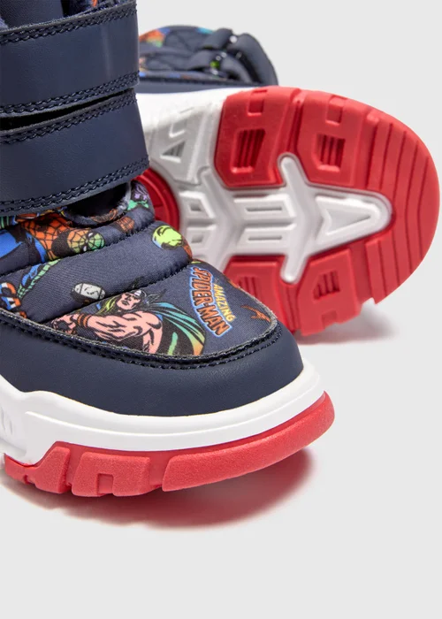 Marvel Boys Navy Snow Boots (Younger 4-12) - Size 4 Infants Image 2