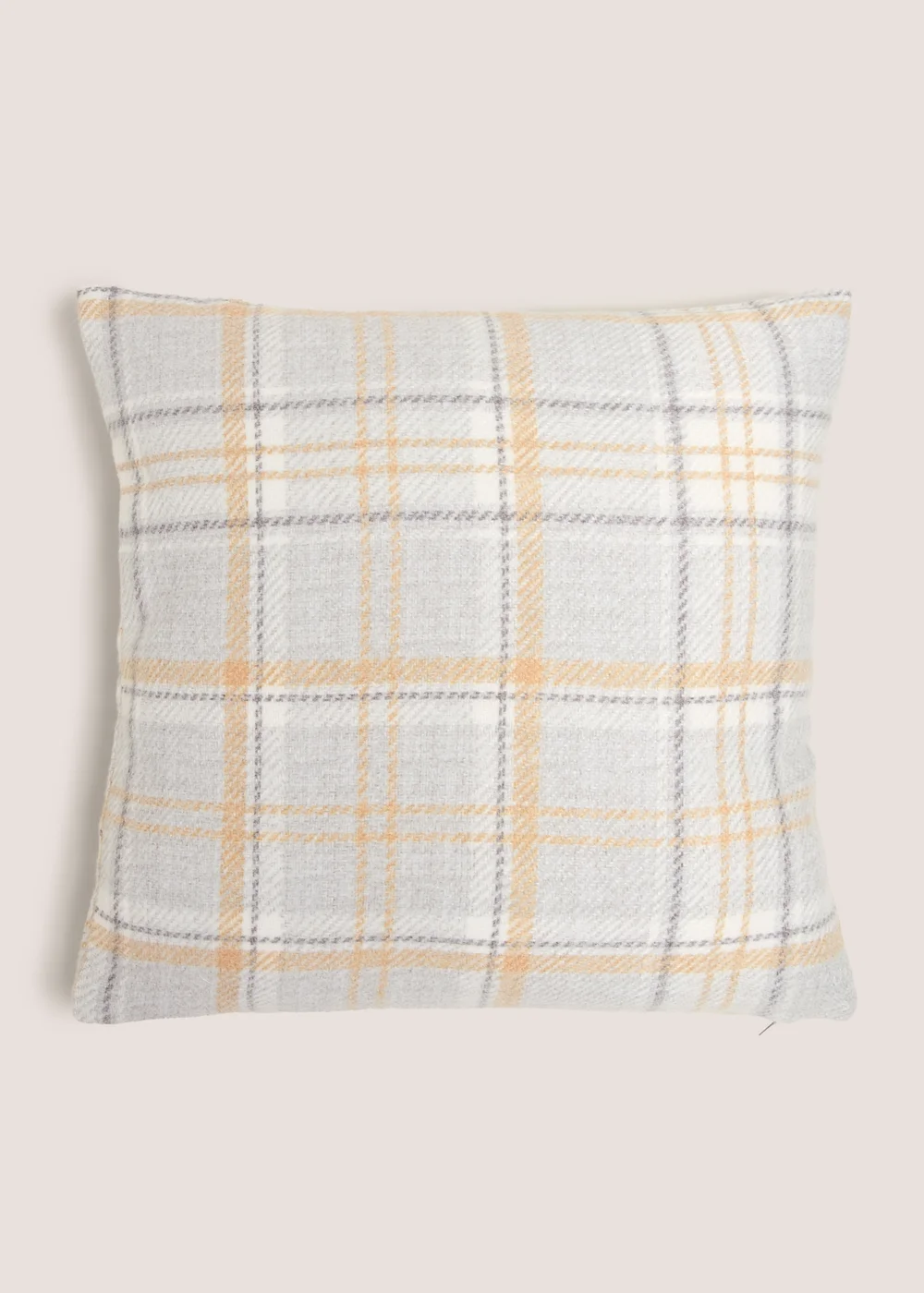 Yellow Check Cushion (43cm x 43cm) Image 1